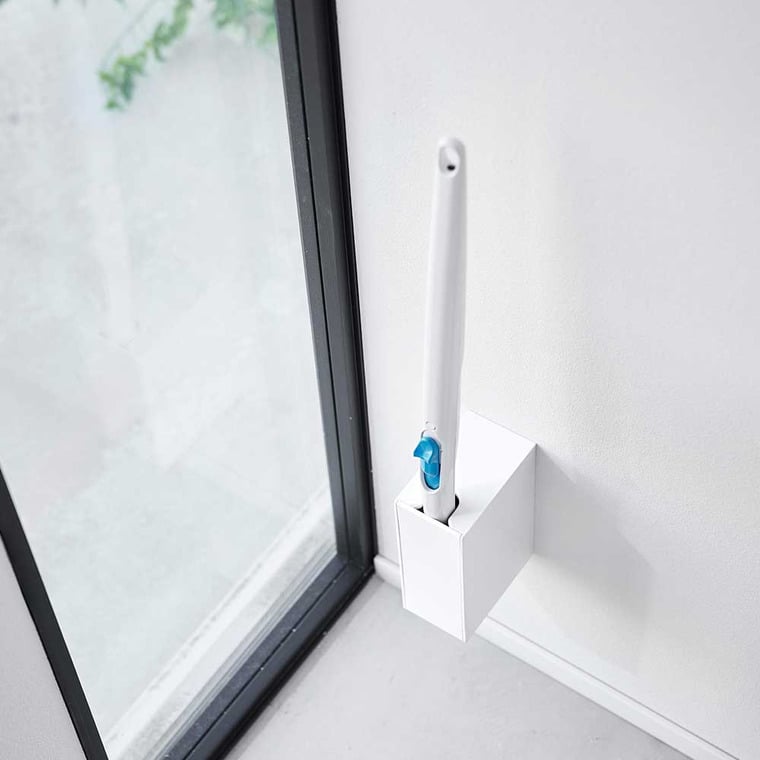 (土・日発送可) ウォール流せるトイレブラシホルダー タワー 石こうボード壁対応 山崎実業 公式 tower トイレブラシ 収納 1838 1839 ホワイト ブラック