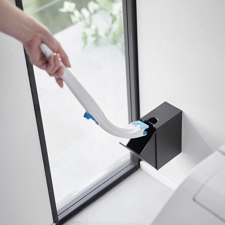 (土・日発送可) ウォール流せるトイレブラシホルダー タワー 石こうボード壁対応 山崎実業 公式 tower トイレブラシ 収納 1838 1839 ホワイト ブラック