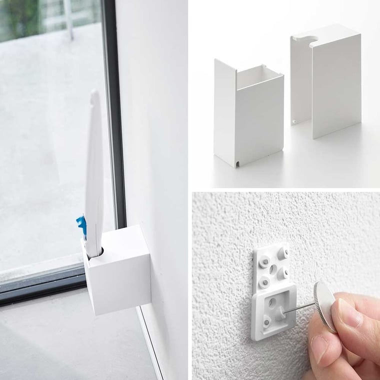 (土・日発送可) ウォール流せるトイレブラシホルダー タワー 石こうボード壁対応 山崎実業 公式 tower トイレブラシ 収納 1838 1839 ホワイト ブラック