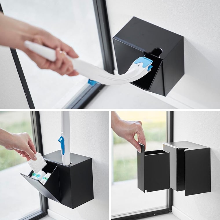 （土・日発送可） ウォール流せるトイレブラシ&替えブラシホルダー タワー 石こうボード壁対応 山崎実業 公式 tower トイレブラシ 収納 1840 1841 ホワイト ブラック / 送料無料