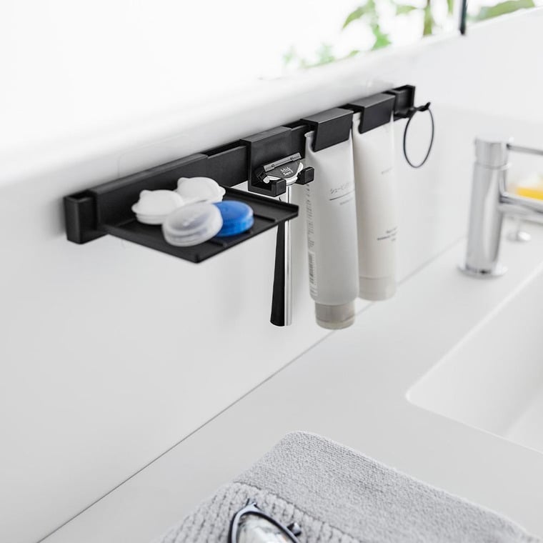 （土・日発送可） フィルムフック洗顔用品収納セット タワー 山崎実業 公式 tower 1883 1884 ホワイト ブラック