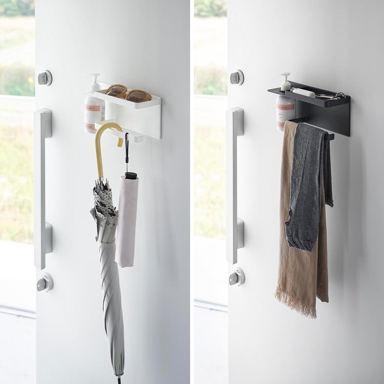 （土・日発送可） マグネットUV対策用品収納ホルダー タワー 山崎実業 公式 tower マグネット 1945 1946 ホワイト ブラック / 玄関収納