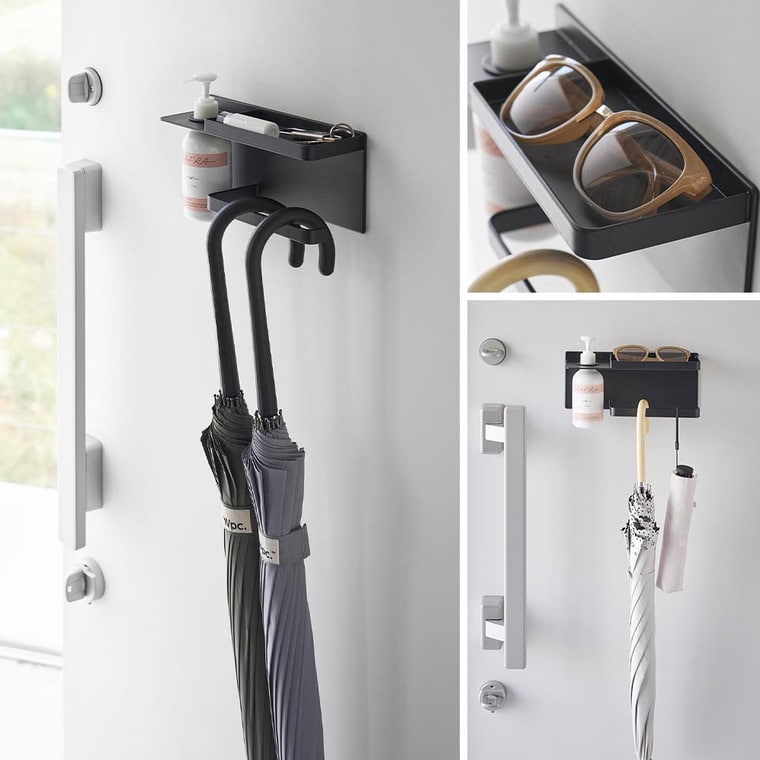 （土・日発送可） マグネットUV対策用品収納ホルダー タワー 山崎実業 公式 tower マグネット 1945 1946 ホワイト ブラック / 玄関収納