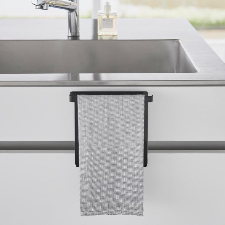 （土・日発送可） キッチンシンク下収納扉タオルハンガー タワー H15 山崎実業 公式 tower 1590 1591 ホワイト ブラック