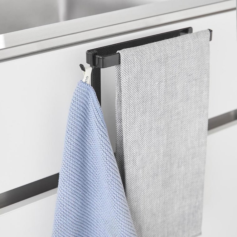 （土・日発送可） キッチンシンク下収納扉タオルハンガー タワー H15 山崎実業 公式 tower 1590 1591 ホワイト ブラック