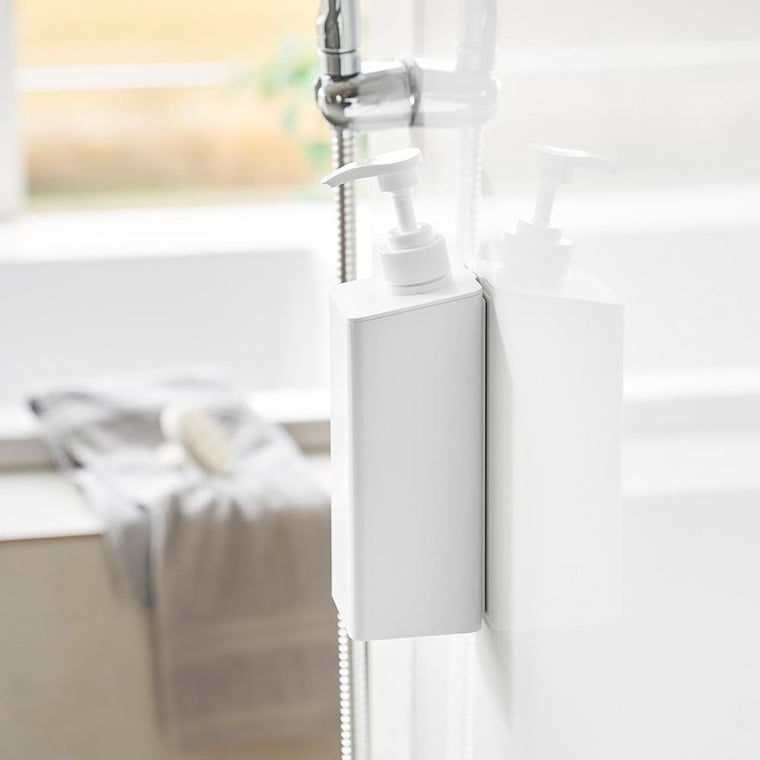 たっぷり洗剤が出るマグネットディスペンサー タワー 3本セット 山崎実業 公式 お風呂 tower 1532 1533 1534 1535 1536 1537 ホワイト ブラック 送料無料