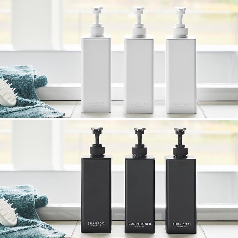 たっぷり洗剤が出るディスペンサー タワー 3本セット 山崎実業 公式 お風呂 tower 1538 1539 1540 1541 1542 1543 ホワイト ブラック 送料無料