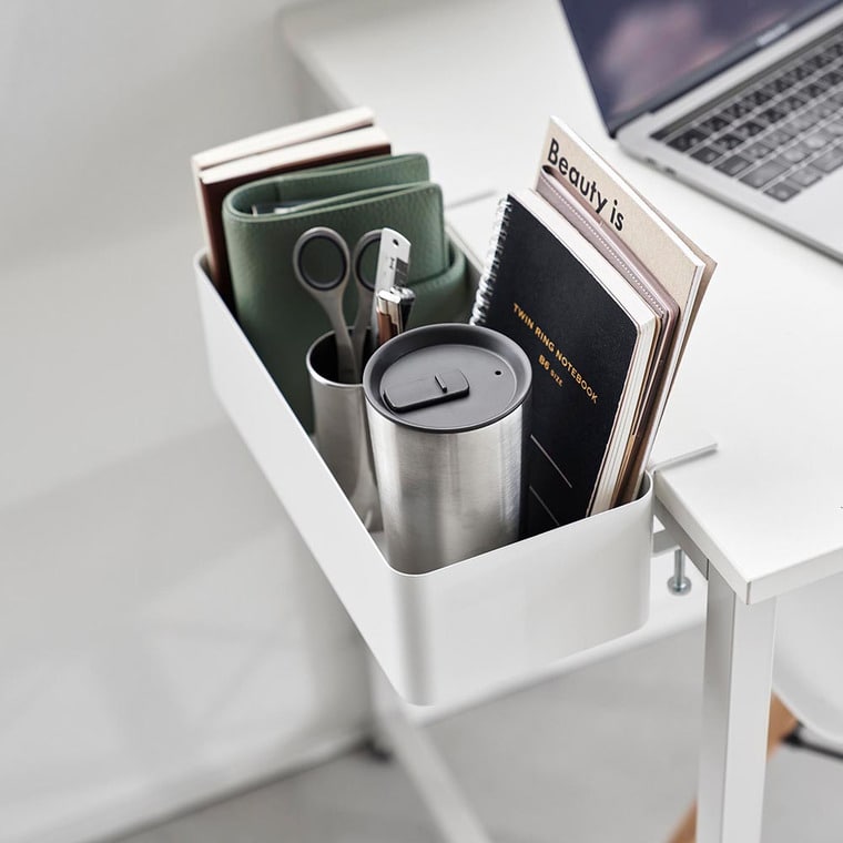 テーブル横バスケット タワー 山崎実業 公式 tower 収納 1572 1573 ホワイト ブラック 送料無料