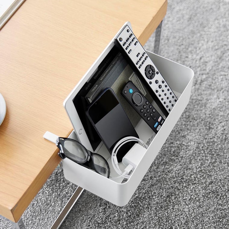 テーブル横バスケット タワー 山崎実業 公式 tower 収納 1572 1573 ホワイト ブラック 送料無料