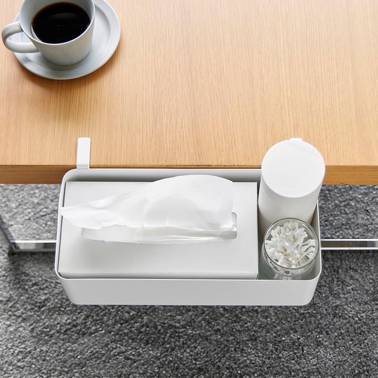 テーブル横バスケット タワー 山崎実業 公式 tower 収納 1572 1573 ホワイト ブラック 送料無料