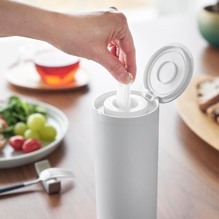 ボトル型ウェットティッシュケース タワー 山崎実業 公式 tower 1608 1609 ホワイト ブラック