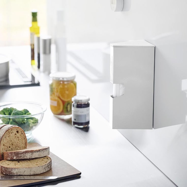 （土・日発送可）マグネットプラスチックバッグケース タワー 山崎実業 公式 tower 1616 1617 ホワイト ブラック / アイラップ収納