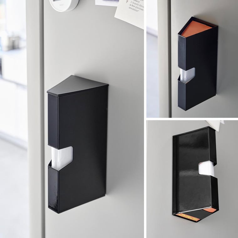 （土・日発送可）マグネットプラスチックバッグケース タワー 山崎実業 公式 tower 1616 1617 ホワイト ブラック / アイラップ収納