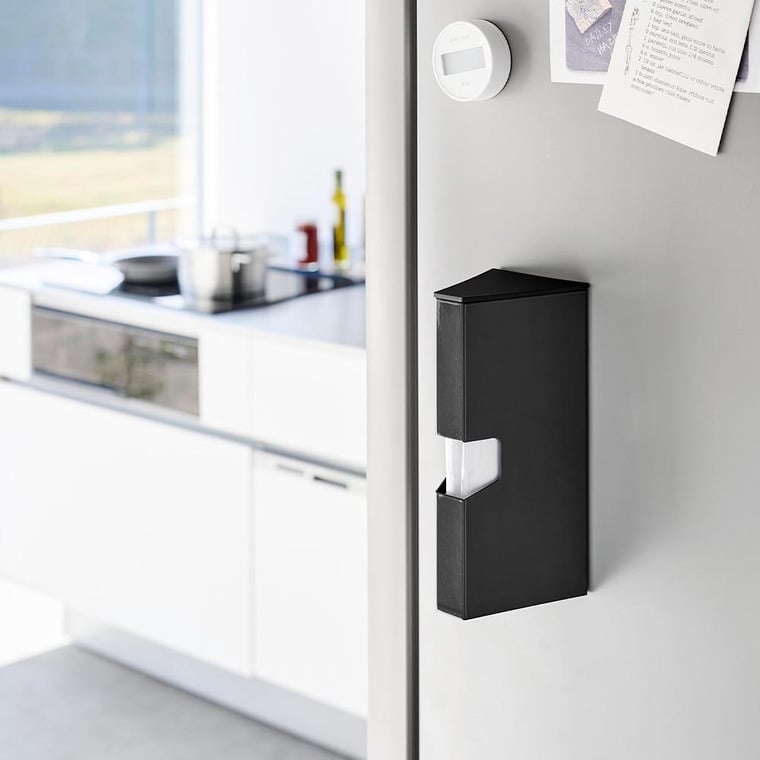 （土・日発送可）マグネットプラスチックバッグケース タワー 山崎実業 公式 tower 1616 1617 ホワイト ブラック / アイラップ収納