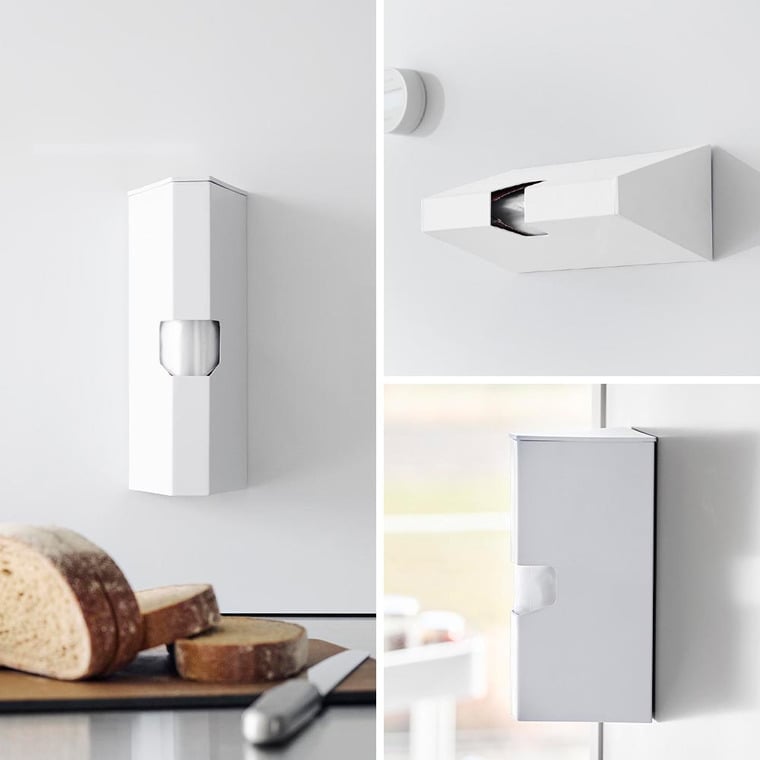 （土・日発送可）マグネットプラスチックバッグケース タワー 山崎実業 公式 tower 1616 1617 ホワイト ブラック / アイラップ収納