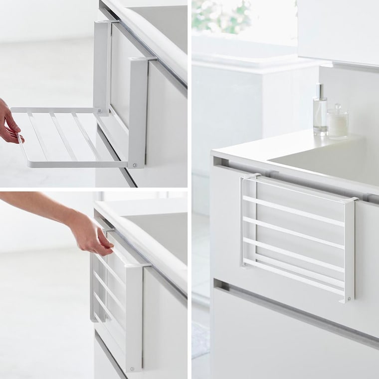 （土・日発送可） 引っ掛け折り畳み棚 タワー 山崎実業 公式 tower 1618 1619 ホワイト ブラック / タオル置き 送料無料