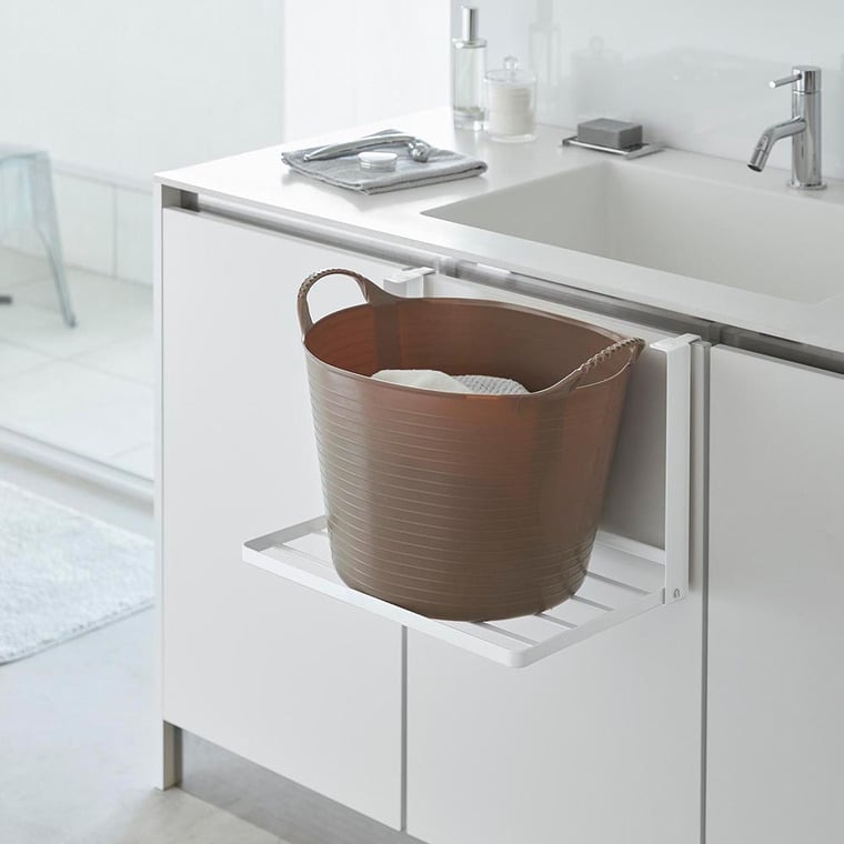 （土・日発送可） 引っ掛け折り畳み棚 タワー 山崎実業 公式 tower 1618 1619 ホワイト ブラック / タオル置き 送料無料