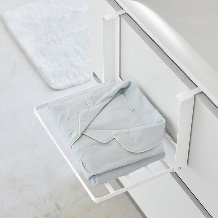 （土・日発送可） 引っ掛け折り畳み棚 タワー 山崎実業 公式 tower 1618 1619 ホワイト ブラック / タオル置き 送料無料