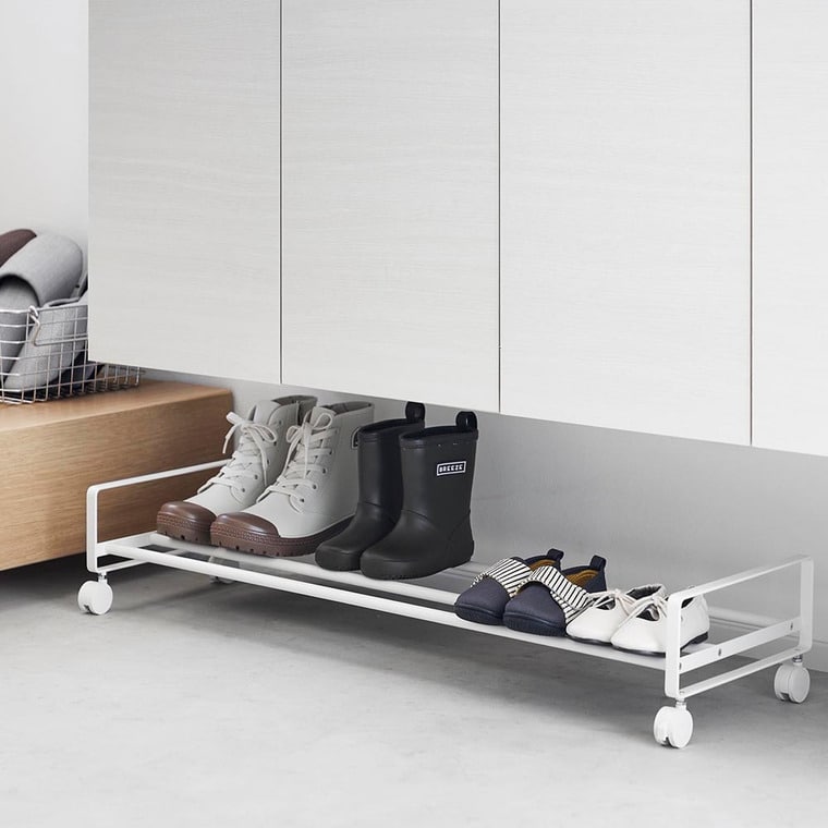 （土・日発送可） 引き出せるキャスター付きシューズラック タワー 山崎実業 公式 tower 1622 1623 ホワイト ブラック / 送料無料