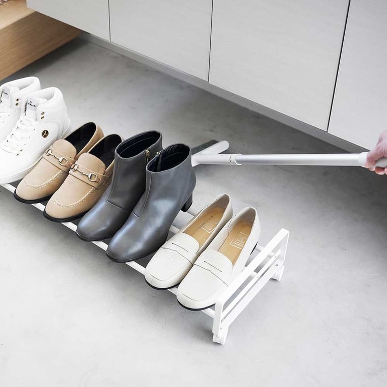 （土・日発送可） 引き出せるキャスター付きシューズラック タワー 山崎実業 公式 tower 1622 1623 ホワイト ブラック / 送料無料