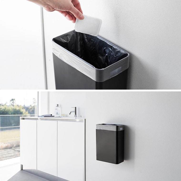 ウォールトラッシュカン タワー 7L 石こうボード壁対応 山崎実業 公式 tower ゴミ箱 1630 1631 ホワイト ブラック 送料無料