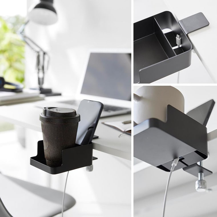 テーブル横スマートフォン&コップホルダー タワー 山崎実業 公式 tower 1638 1639 ホワイト ブラック