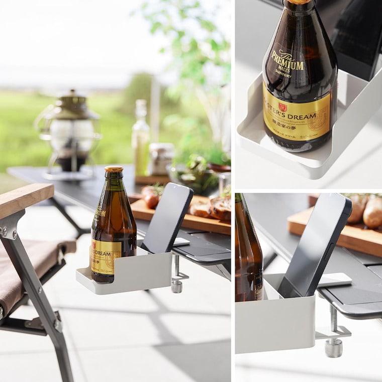 テーブル横スマートフォン&コップホルダー タワー 山崎実業 公式 tower 1638 1639 ホワイト ブラック