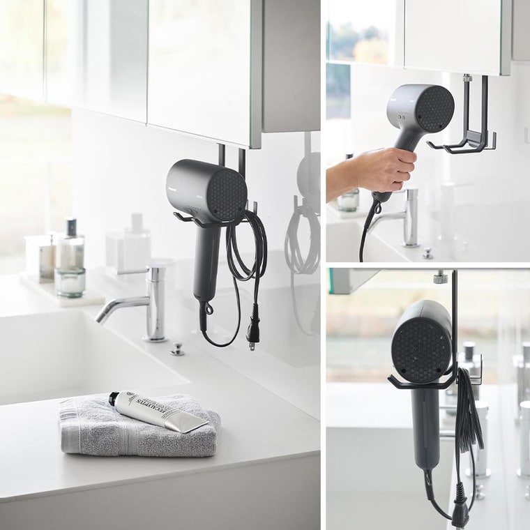 （土・日発送可） 棚下ドライヤーハンガー タワー 山崎実業 公式 tower 1640 1641 ホワイト ブラック / 送料無料