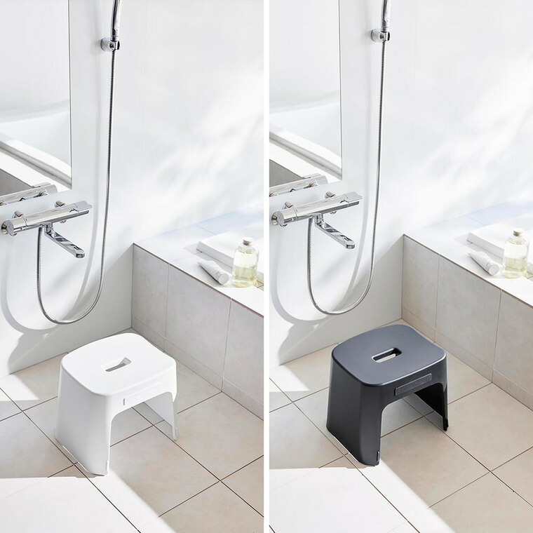 [ 洗いやすいマグネット風呂イス タワー SH26 ] 山崎実業 公式 tower 26cm 1651 1652 白 黒 / バスチェア 風呂 イス 風呂椅子 お風呂 バスルーム マグネット 風呂用椅子 浮かせる収納