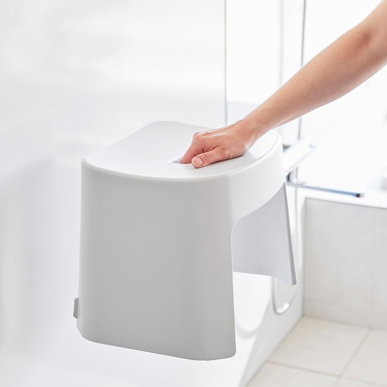 [ 洗いやすいマグネット風呂イス タワー SH26 ] 山崎実業 公式 tower 26cm 1651 1652 白 黒 / バスチェア 風呂 イス 風呂椅子 お風呂 バスルーム マグネット 風呂用椅子 浮かせる収納