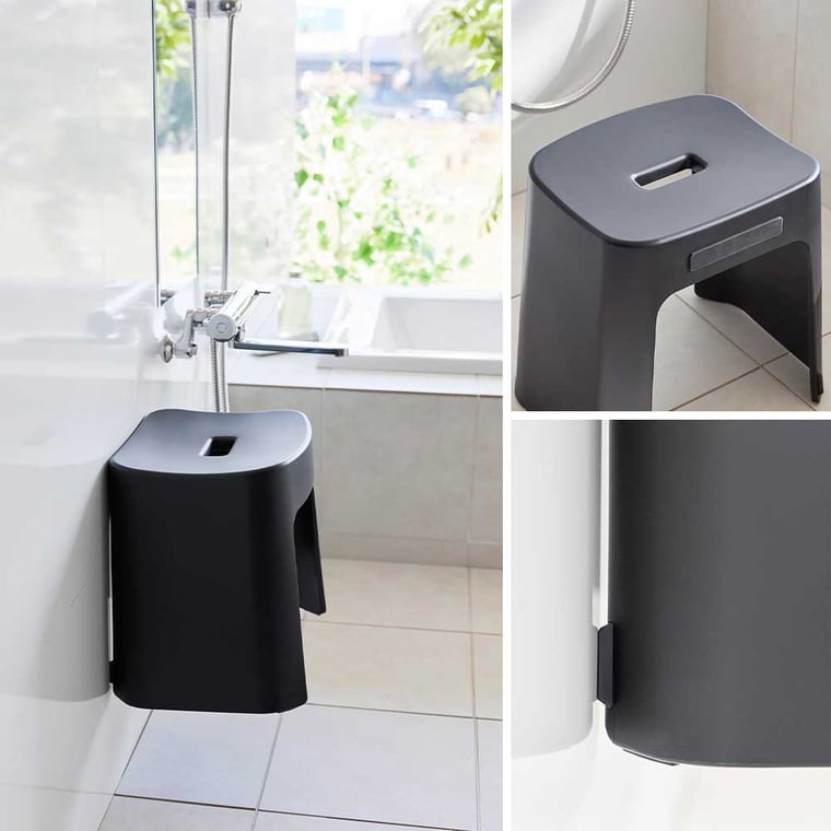 洗いやすいマグネット風呂イス タワー SH32 山崎実業 tower 32cm 1653 1654 ホワイト ブラック 送料無料