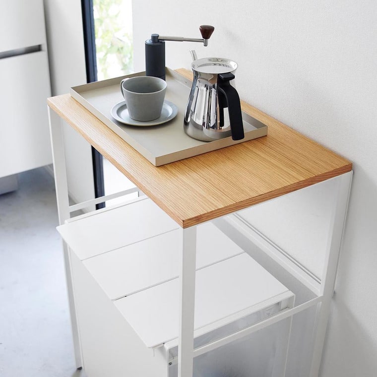 分別ゴミ箱上ラック タワー 山崎実業 tower 1666 1667 ホワイト ブラック / 送料無料