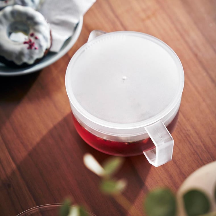 (土・日発送可) ティーポット タワー 山崎実業 公式 tower 1672 1673 ホワイト ブラック / 600ml 耐熱プラスチック クリア 食洗機対応 電子レンジ対応