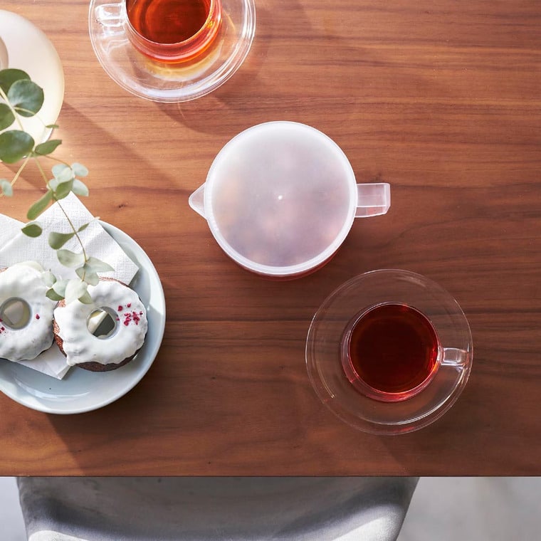 (土・日発送可) ティーポット タワー 山崎実業 公式 tower 1672 1673 ホワイト ブラック / 600ml 耐熱プラスチック クリア 食洗機対応 電子レンジ対応