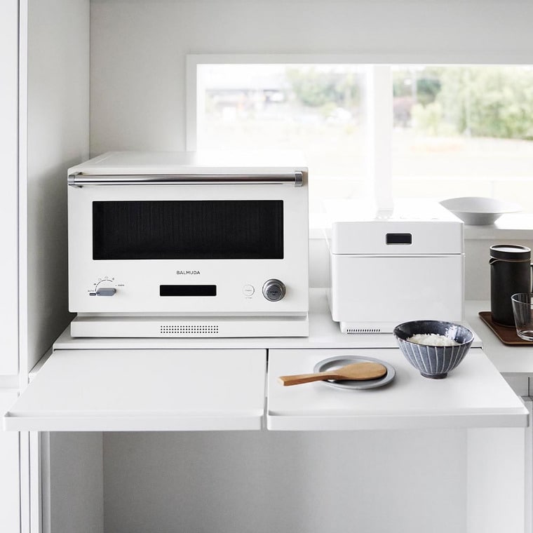 キッチン家電下スライドテーブル タワー W80 山崎実業 公式 tower 1684 1685 ホワイト ブラック / 幅80cm レンジ下 送料無料