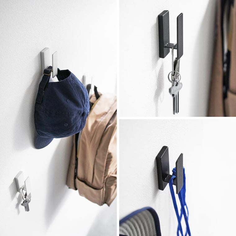 ウォールフック タワー 3個組 石こうボード壁対応 山崎実業 tower 1688 1689 ホワイト ブラック