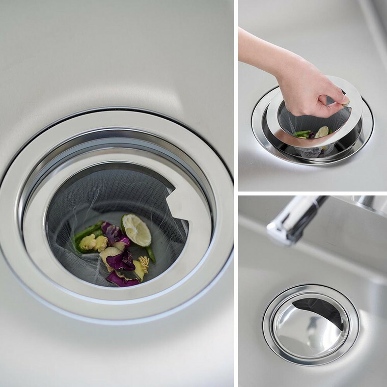 水切りネットが交換しやすい排水口ネットホルダー タワー 山崎実業 公式 tower 1694