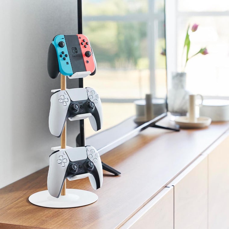 （土・日発送可） 置台が動くゲームコントローラー収納ラック タワー 山崎実業 公式 tower 収納 1699 1700ホワイト ブラック 送料無料