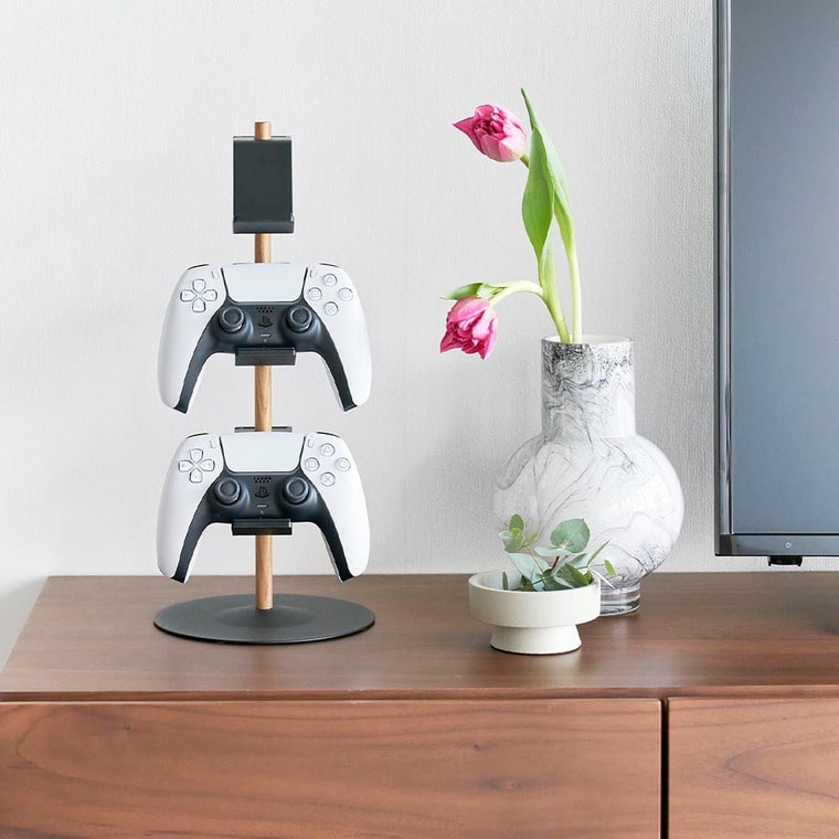 （土・日発送可） 置台が動くゲームコントローラー収納ラック タワー 山崎実業 公式 tower 収納 1699 1700ホワイト ブラック 送料無料