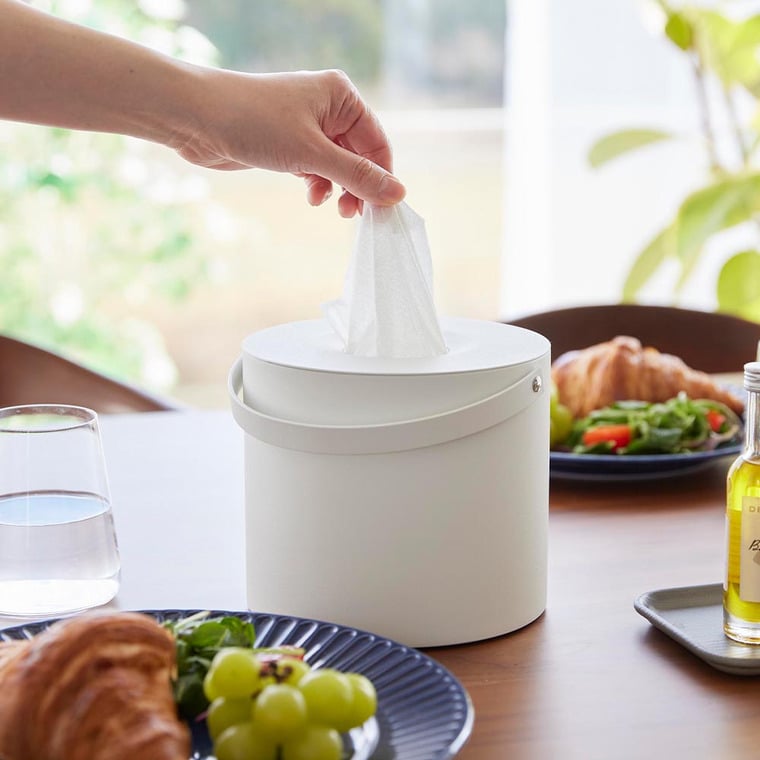 ハンドル付きティッシュケース タワー 山崎実業 公式 tower 1703 1704 ホワイト ブラック / 送料無料