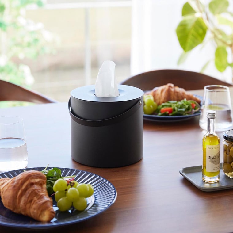 ハンドル付きティッシュケース タワー 山崎実業 公式 tower 1703 1704 ホワイト ブラック / 送料無料