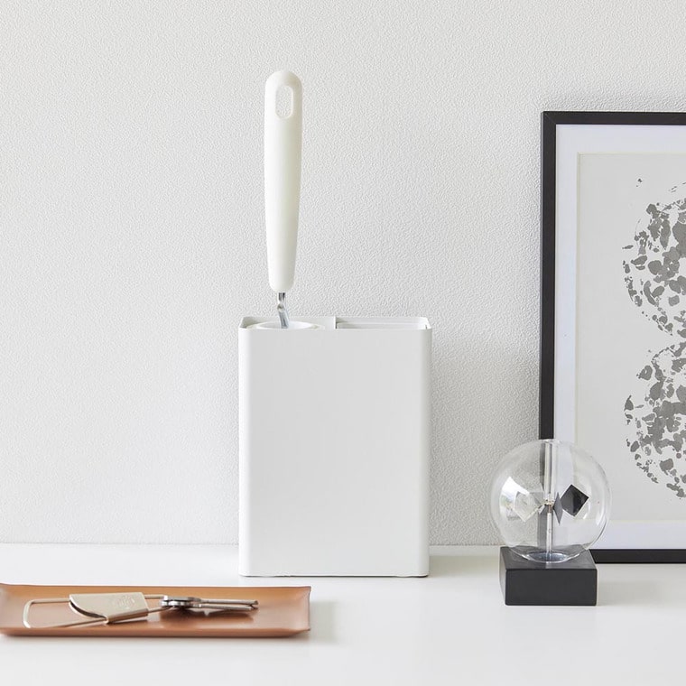 （土・日発送可） マグネット粘着クリーナースタンド収納&ダストボックス タワー 山崎実業 公式 tower 1705 1706 ホワイト ブラック