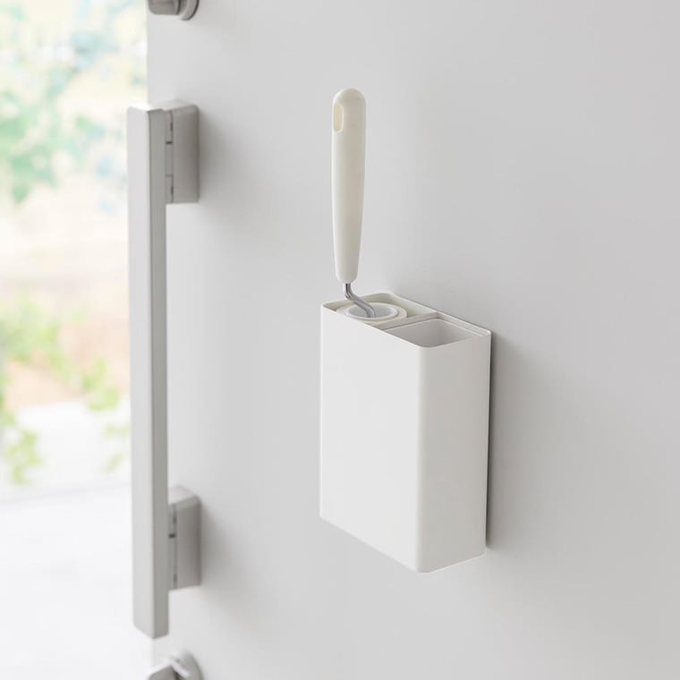 （土・日発送可） マグネット粘着クリーナースタンド収納&ダストボックス タワー 山崎実業 公式 tower 1705 1706 ホワイト ブラック