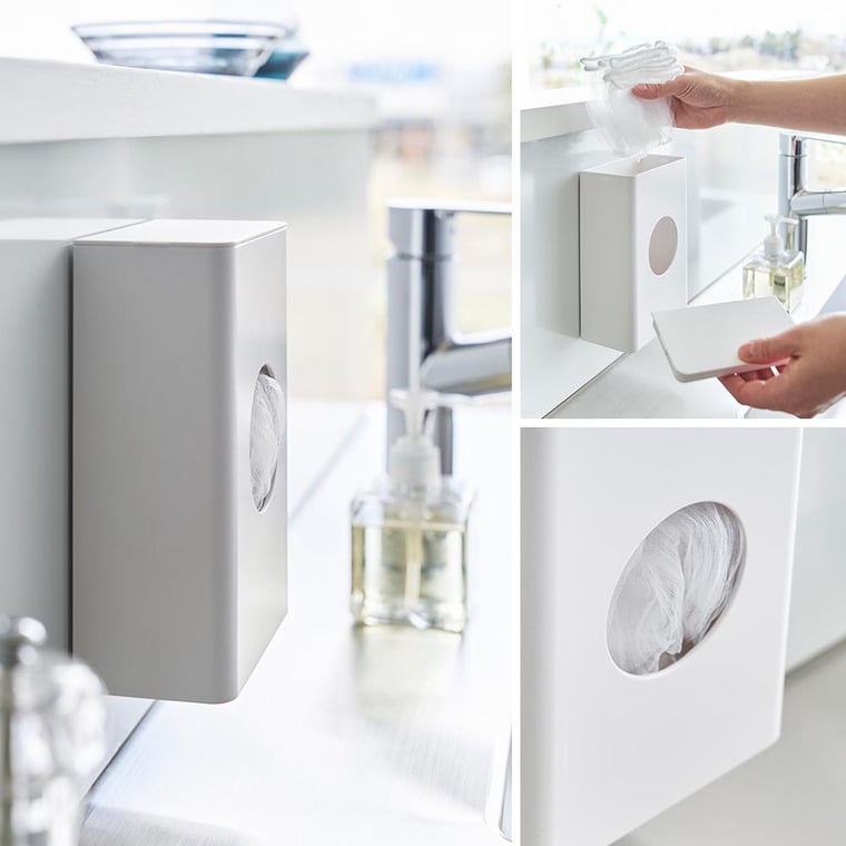 （土・日発送可） マグネット水切りネットホルダー タワー 山崎実業 公式 tower キッチン 1715 1716 ホワイト ブラック