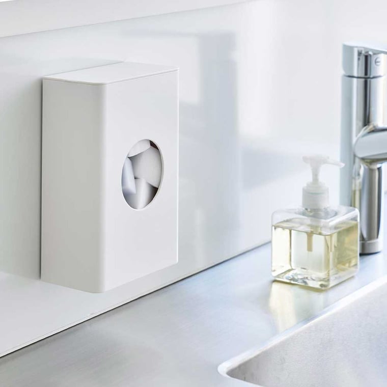 （土・日発送可） マグネット水切りネットホルダー タワー 山崎実業 公式 tower キッチン 1715 1716 ホワイト ブラック