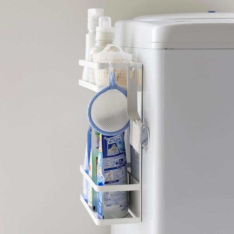 洗濯機横マグネット収納ラック タワー 2段 山崎実業 公式 tower マグネット 1800 1801 ホワイト ブラック 送料無料