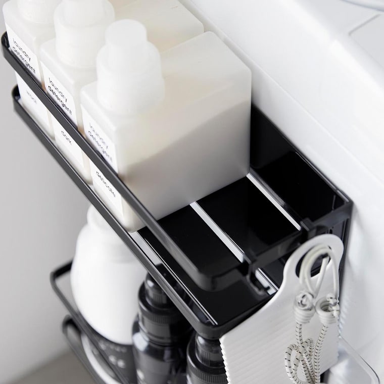 洗濯機横マグネット収納ラック タワー 2段 山崎実業 公式 tower マグネット 1800 1801 ホワイト ブラック 送料無料