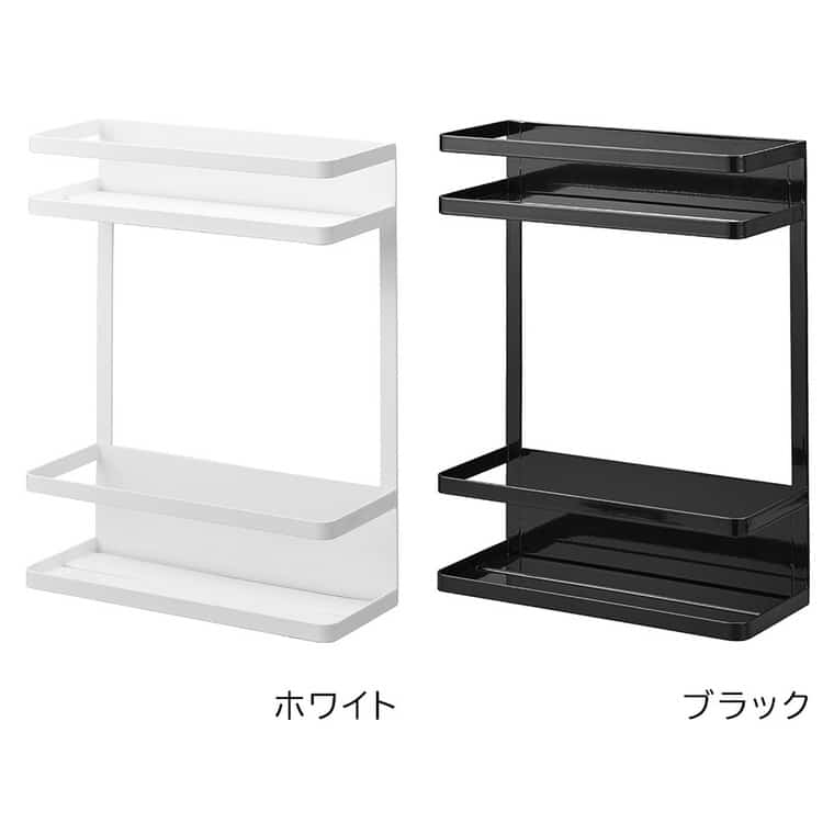 洗濯機横マグネット収納ラック タワー 2段 山崎実業 公式 tower マグネット 1800 1801 ホワイト ブラック 送料無料