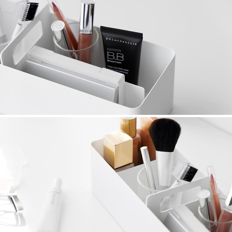 （土・日発送可） ハンドル付きスリム収納ボックス タワー 山崎実業 公式 tower 1854 1855 ホワイト ブラック / 送料無料