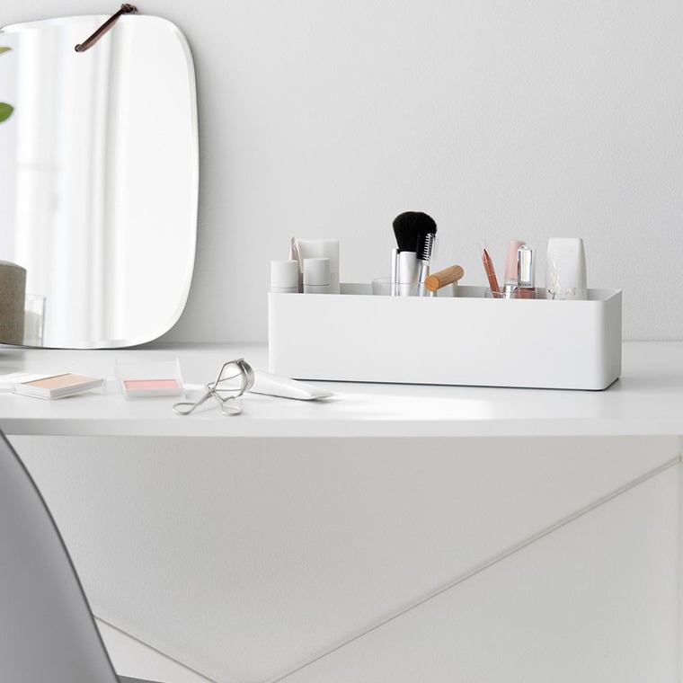 （土・日発送可） ハンドル付きスリム収納ボックス トスカ ホワイト 山崎実業 公式 tosca 1856 送料無料